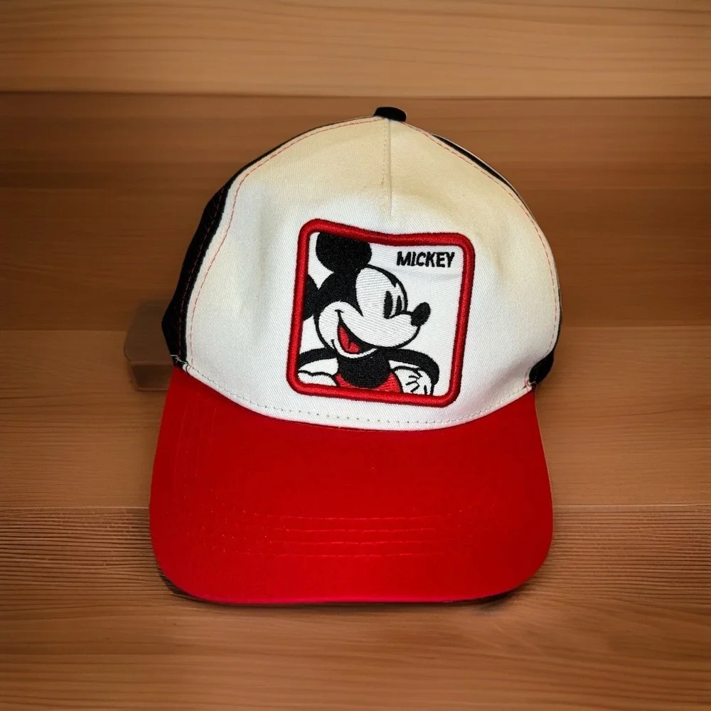 Disney Mickey Mouse Ball Hat Cap Trucker Vented Red Adult Collectible One Size